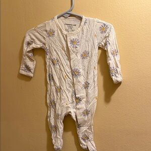 Magnetic Me Cream Footed One-Piece with Colorful Burst Print